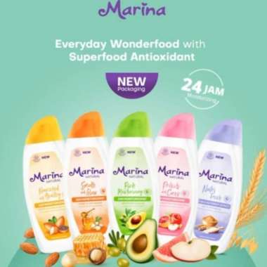 Marina Natural Hand & Body Lotion 188ml - Lotion Marina Natural Nourish Healthy