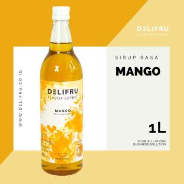 DELIFRU Mango Syrup 1 Liter - Sirup Mangga Premium