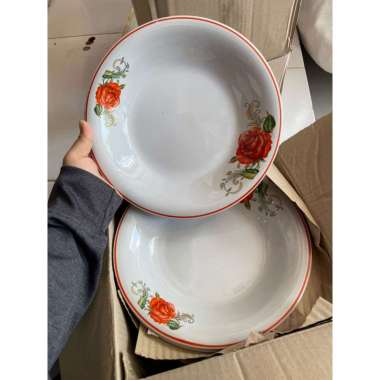 Instant gojek kirim (piring keramik omega 9.25 inchi ( hanya piring dapat 12 pcs/1 lusin. Piring) pi