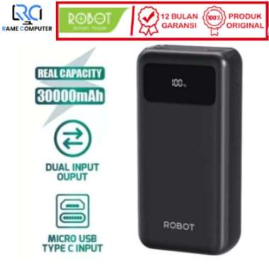 ROBOT RT32 Powerbank 30000mAh Quick Charger PD Original Real Capacity