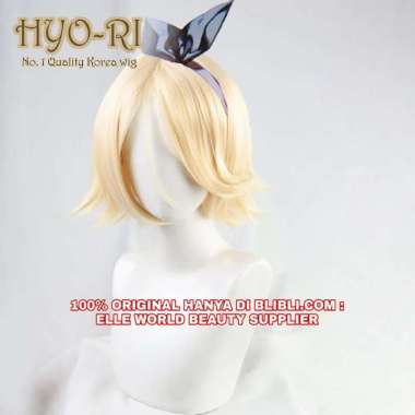 READY STOCK STYLED - WIG RIN KAGAMINE WIG KAGAMINE RIN WIG COSPLAY ANIME PROJECT SEKAI WIG WANITA LU