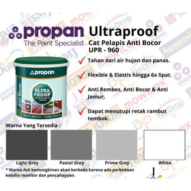 CAT PELAPIS ANTI BOCOR WATERPROOFING PROPAN ULTRAPROOF 20 KG PASTEL GREY