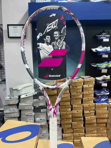 Raket Tenis Babolat EVO Aero White/Pink [260 G / 102 inc] Multicolor