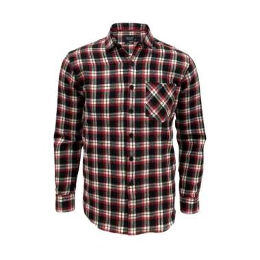 Redcliff Kemeja Pria Flanel Panjang Merah 6BK3703K L