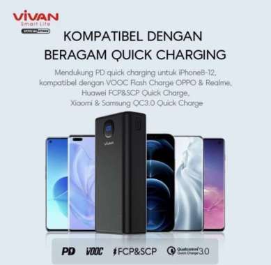Vivan Powerbank VPB-B40 40000Mah PD 22.5W 5A QC VPBB40