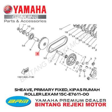 SHEAVE, PRIMARY FIXED, KIPAS RUMAH ROLLER LEXAM 15C-E7611-00