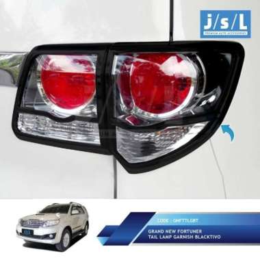 new!! Toyota Fortuner Garnish Lampu Belakang Blacktivo 2014 2015 JSL