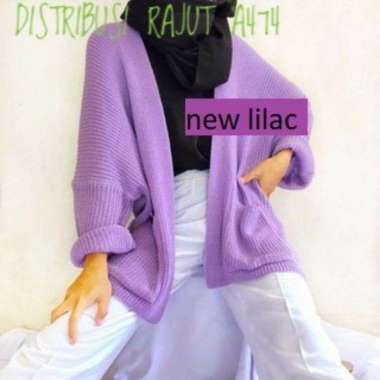 ZS OVERSIZED CARDI OUTHER LOOCY PREMIUM RAJUT TEBAL CARDY OVERSIZE LAVELLA WANITA lilac