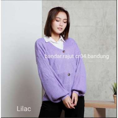 ZS OVERSIZED CARDI OUTHER LOOCY PREMIUM RAJUT TEBAL CARDY OVERSIZE LAVELLA WANITA Shabby Lilac