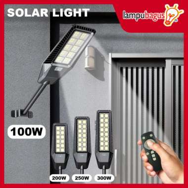 Lampu Tenaga Surya Solar Panel Lampu Jalan Solar Cell Outdoor + Remote 200 Watt