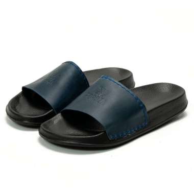 Verish Sandal Slide Pria Kulit Asli Super Light Sole Sendal Ghoma Fordza GMX1 40 Navy