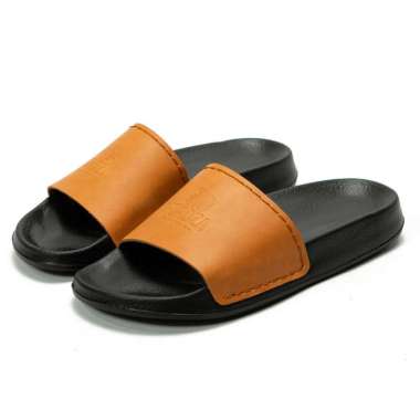 Verish Sandal Slide Pria Kulit Asli Super Light Sole Sendal Ghoma Fordza GMX1 41 Tan