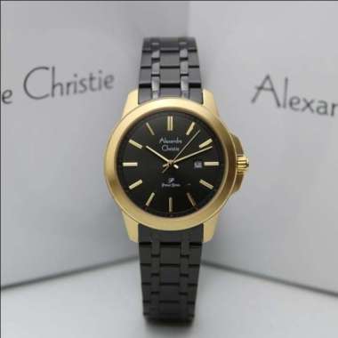 ALEXANDRE CHRISTIE AC 1017 AC1017 WANITA GOLD BLACK ORIGINAL