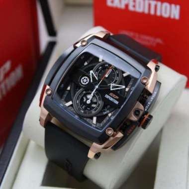 JAM TANGAN EXPEDITION 3008 EXP 3008 PRIA ROSEGOLD BLACK ORIGINAL
