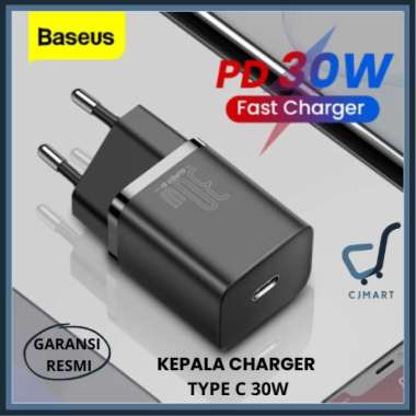 KEPALA CHARGER TYPE C PD BASEUS QUICK CHARGER 30W IPHONE FAST CHARGING