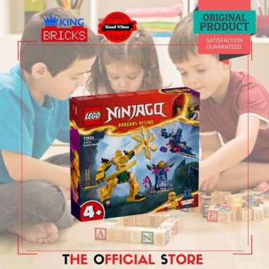 LEGO Original NINJAGO 71804 Arin Battle Mech Mainan Anak Edukasi Robot