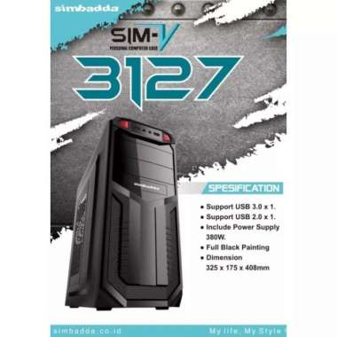 Casing Simbadda SIM V-3127 With Power Supply 380W SIM V 380WATT