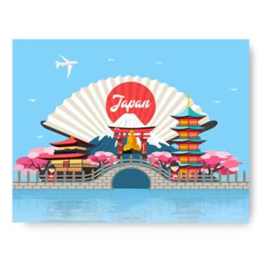 Jepang Dompet Landmark Souvernir Oleh Oleh Mini Wallet Negara Dompet Panjang Pouch Mouse Pad 532 Mou