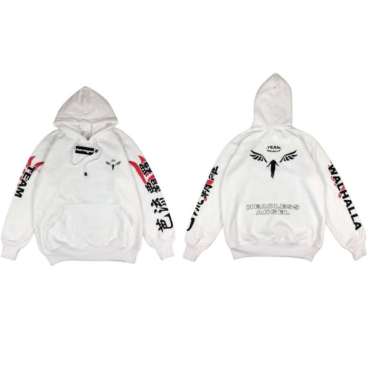 JAKET SWEATER HOODIE ANAK ANIME N4RUT0 TERBARU KEREN/JAKET KEREN BAHAN KATUN FLECE-RINS STORE PUTIH 
