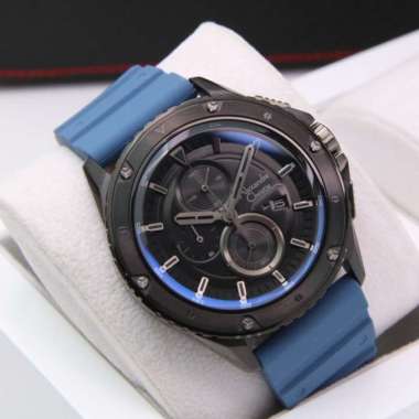 ALEXANDRE CHRISTIE AC6653 / AC 6653 BLACK BLUE RUBBER ORIGINAL