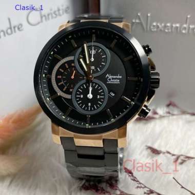 Original 100%!! Alexandre Christie Pria AC 6350 / AC6350 Black Rosegold Garansi Resmi 1 tahun