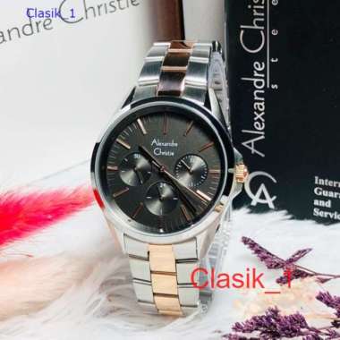 Original 100%!! Alexandre Christie Wanita AC 2890 / AC2890 Silver Rosegold Garansi Resmi 1 tahun