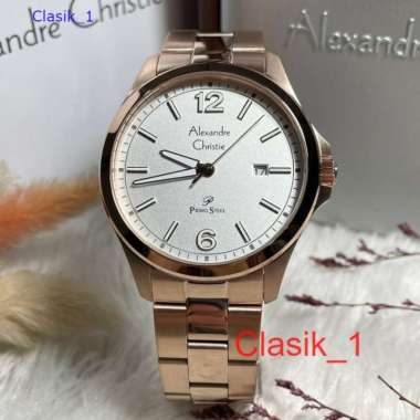 Original 100%!! Jam Alexandre Christie Pria AC 1029 AC1029 Rosegold White Stainless Garansi Resmi 1