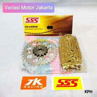 Gear Set TK Racing Rante SSS Supra X 125 Kharisma 428 SB Gold 428 15 37