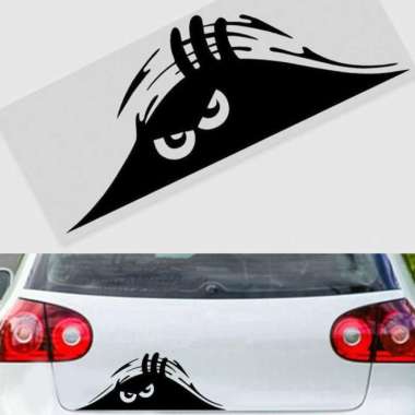 Cutting sticker Stiker Monster Mengintip intip Hitam Body Mobil