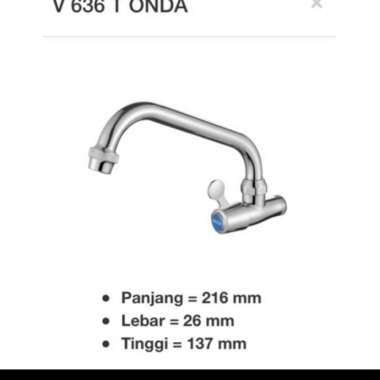 Keran Kran Air Angsa Onda V636 V 636 T Wastafel Cuci Piring