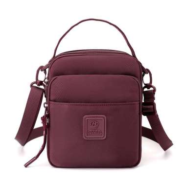 BOBO FASHION - Tas selempang wanita bobo 9064 nilon waterproof maroon