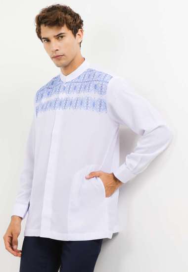 Arjuna Weda Koko Reguler Fit Geometris 97102014 - Biru XL