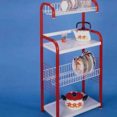 Rak Piring Susun 4 R04P R04 P Master Rak Besi Meja Coating Tebal