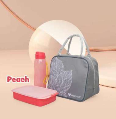 Elio Lunch Box Set Food Save 1 Pcs Botol Minum 1 Pcs Lunchbox Milano d Peach