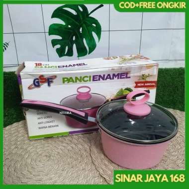 [COD] PANCI SUSU ENAMEL GSF G-4118 18 CM GAGANG // PANCI KUAH ENAMEL GSF 22 CM // PANCI STAINLESS Q2