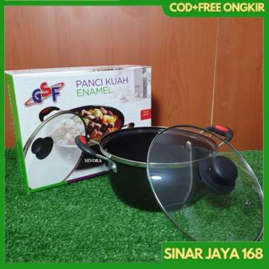 [COD] PANCI SUSU ENAMEL GSF G-4118 18 CM GAGANG // PANCI KUAH ENAMEL GSF 22 CM // PANCI STAINLESS Q2