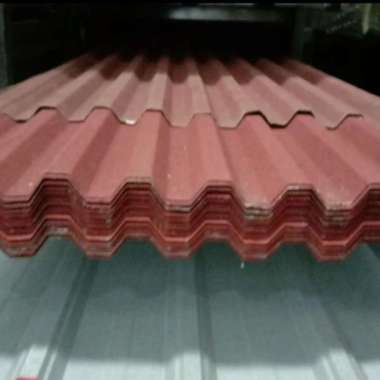Seng Spandek Spandeck Gelombang Kecil Lebar 75 cm Tebal 0.3 mm Merah - 6 Meter 4 Meter