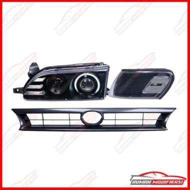 HEAD LAMP - TOYOTA GREAT COROLLA 1992-1996 - EAGLEEYES - BLACK JDM