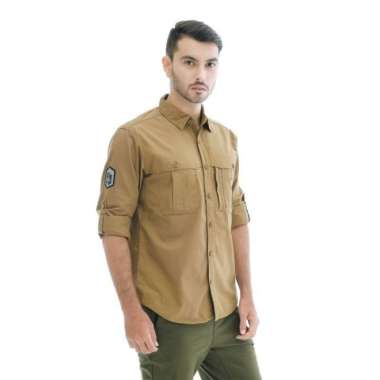 EIGER KEMEJA PANJANG PRIA AMBITION TROPIC BLACK BORNEO F1 - KHAKI XL