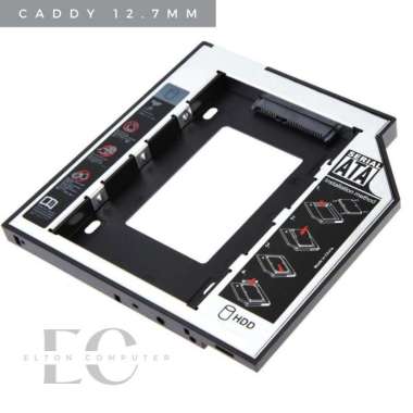 HDD Caddy Tebal 12.7MM SATA / DVD Slot To HDD Slot / SSD Caddy / SSD HDD Caddy 12.7 mm SATA DVD Slot