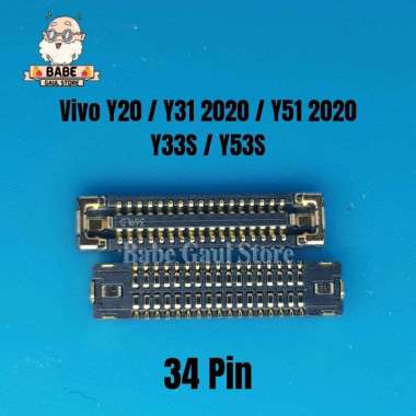 Konektor Lcd Vivo Y20 Y31 Y51 Y33S Y53S Connector Socket Original