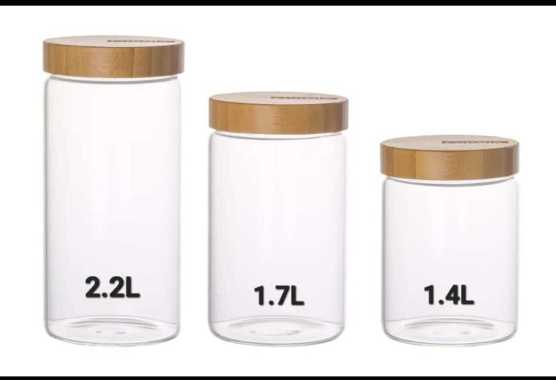 Formia Stoples Toples Kaca Tutup Kayu Kecil Sedang Besar Ramadhan 1,7 Liter