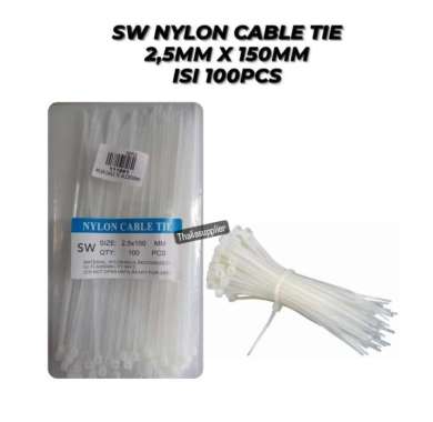 SW NYLON CABLE TIE 2.5MM X 15CM (100PC), SEGEL PLASTIK BAHAN NYLON