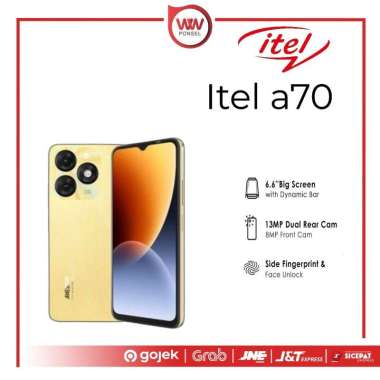 Hp Itel A70 Ram 4GB Internal 64GB Garansi Resmi Brilliant Gold