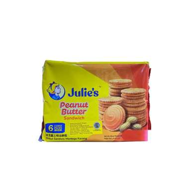 JULIE'S PEANUT BUTTER SANDWICH BISC 168G