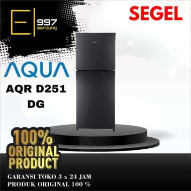 AQUA Kulkas AQR D251 DG / AQRD 251 DG / AQRD251 DG 2 Pintu 169 Liter AQR D251DG SEGEL Dark Grey