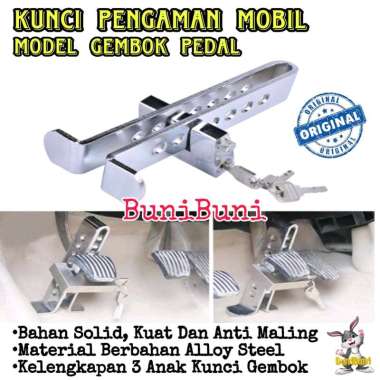 KUNCI STIR PEDAL MOBIL / Pengaman Mobil Model GEMBOK PEDAL Untuk Mobil & Truk SUPER AMAN