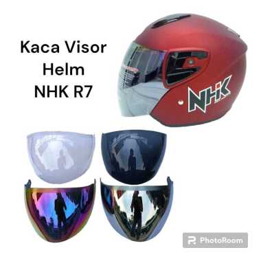 Kaca Visor Helm NHK R7 Free Buble wrapp Free Ongkir Bahan Premium Semua Ukuran semoke