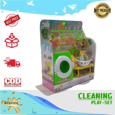 Pretend Play Mesin Pencuci dan Pengering Pakaian dan Jemuran Baju - LH6