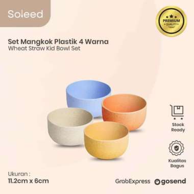 Mangkok Plastik Jerami Gandum Wheatstraw Kid Bowl - Biru Beige
